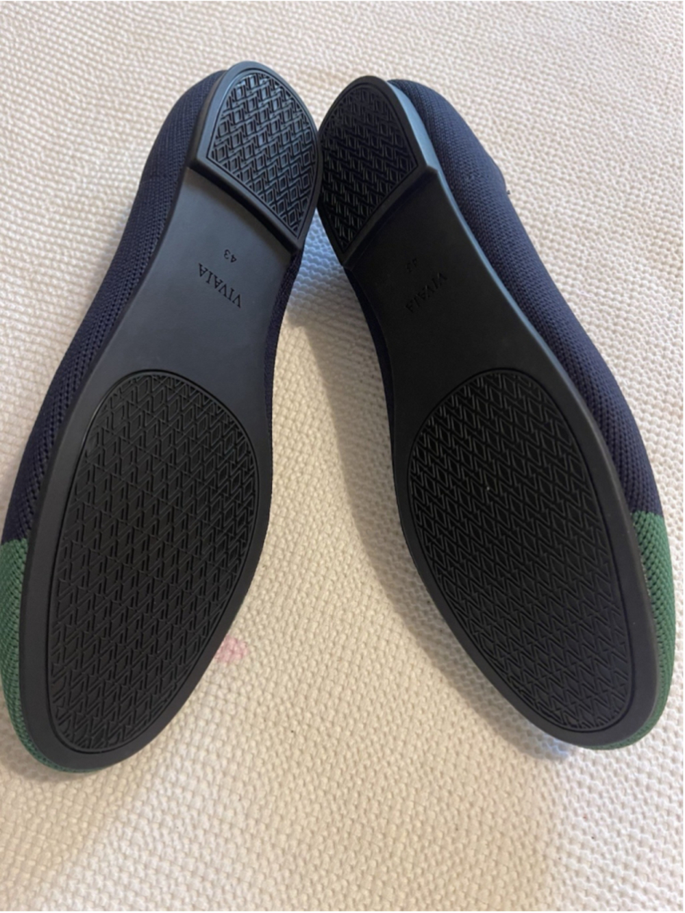 Vivaia Embroidered Loafers Audrey Navy Green Comfort Shoes Cavalier 11 NEW - Picture 4 of 6